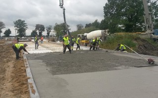 Concrete roads - place